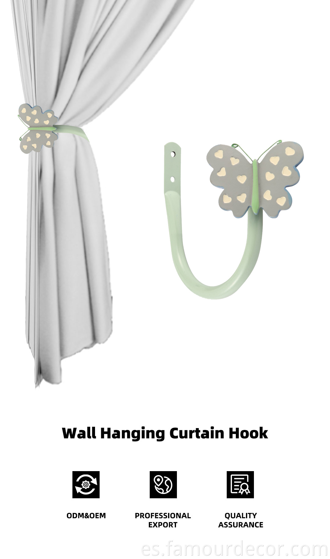 Wholesale Chrome Metal Curtain Hooks
